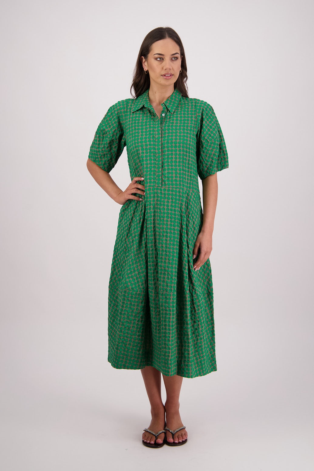 Tatum Dress / Grey-Green