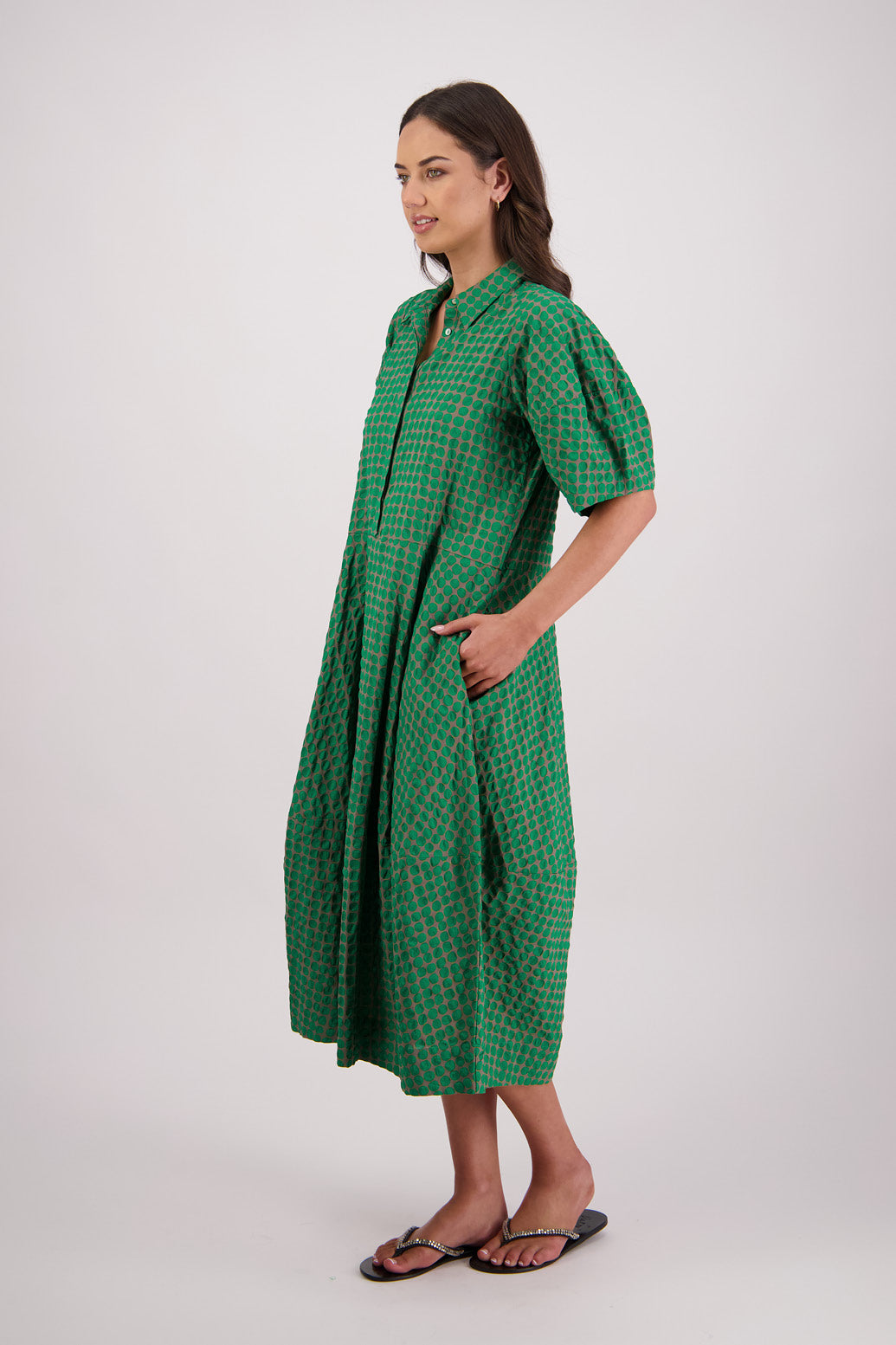 Tatum Dress / Grey-Green