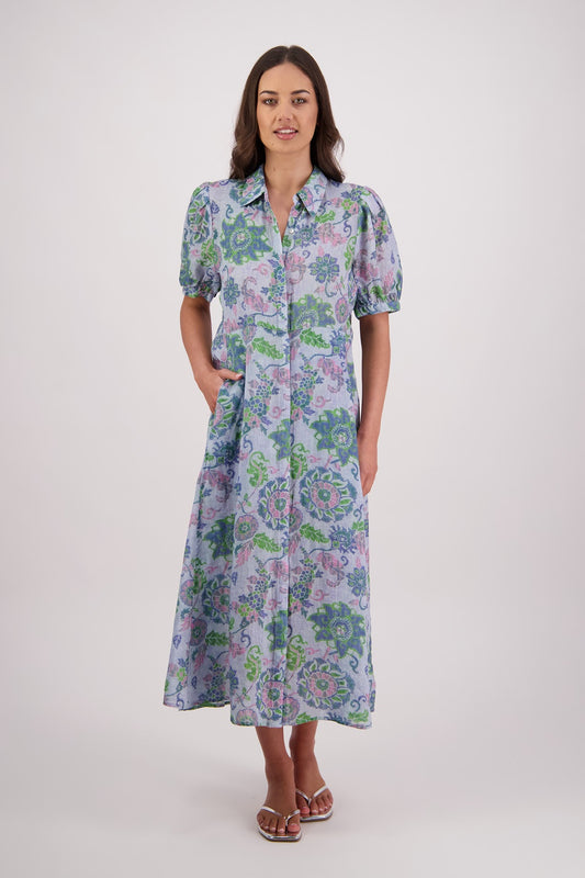Thelma Dress / Blue Floral