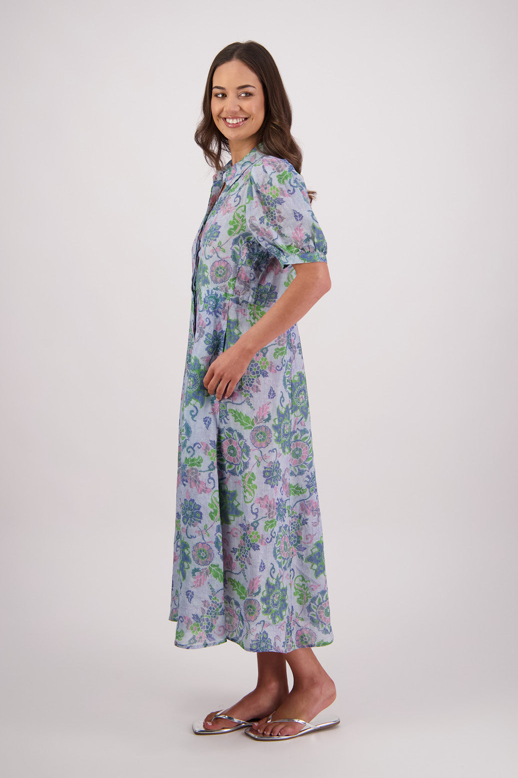 Thelma Dress / Blue Floral