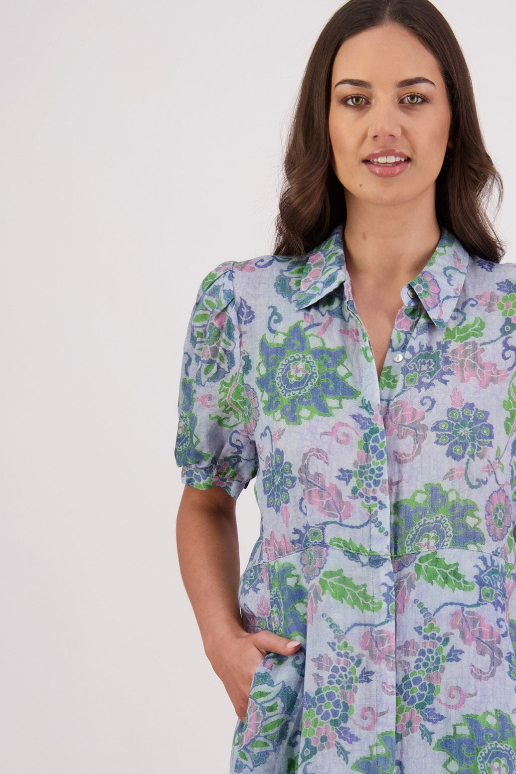 Thelma Dress / Blue Floral
