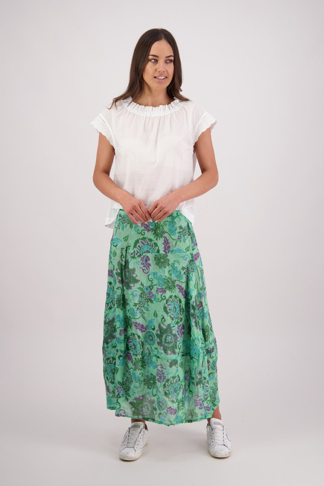 Tutti Skirt / Green Floral