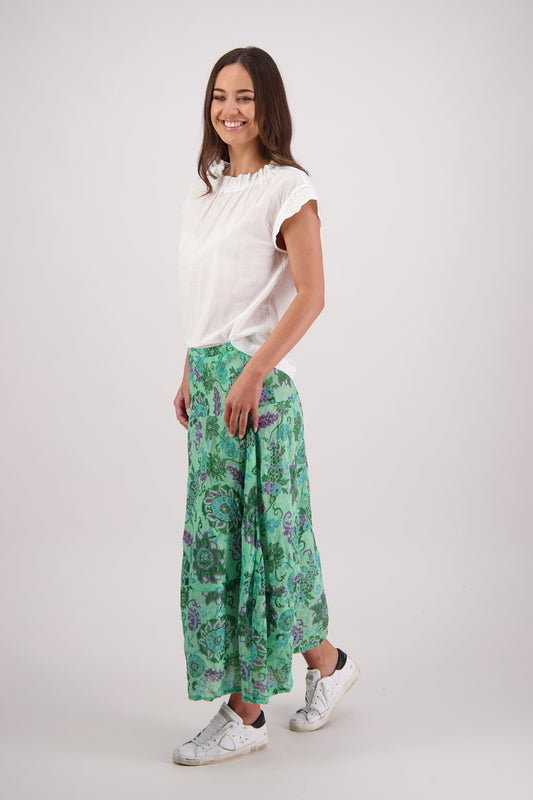 Tutti Skirt / Green Floral