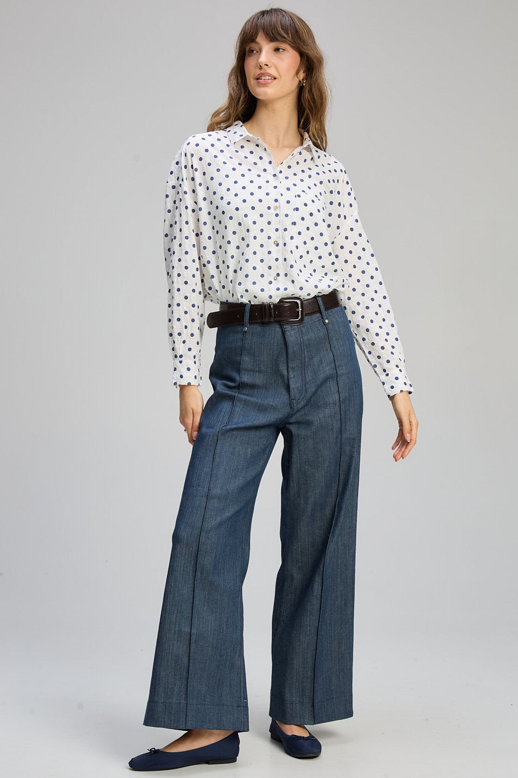 Spotty Shirt Esntl / Sportino Navy