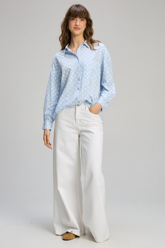 Spotty Shirt Esntl / Sportino White