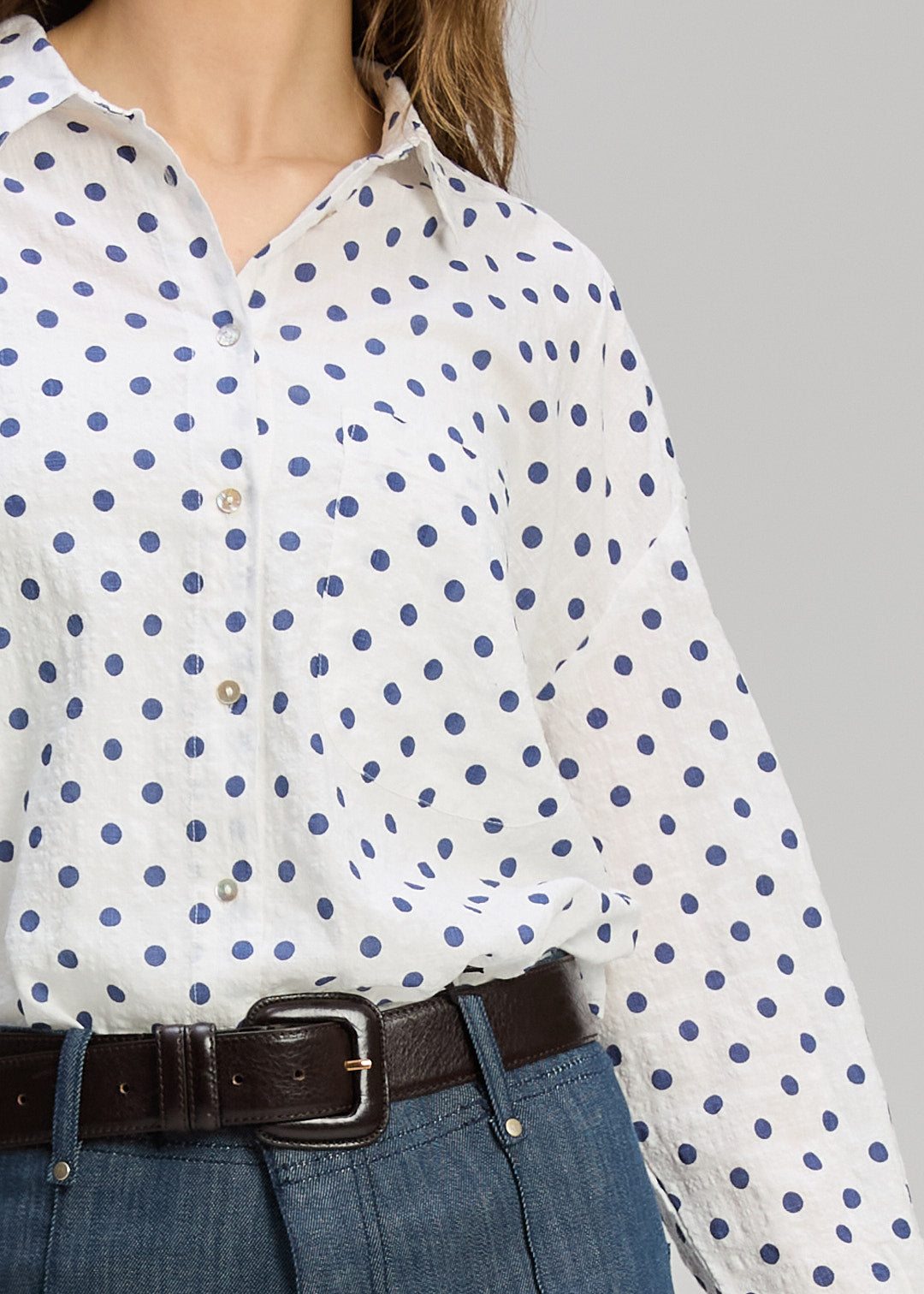 Spotty Shirt Esntl / Sportino Navy