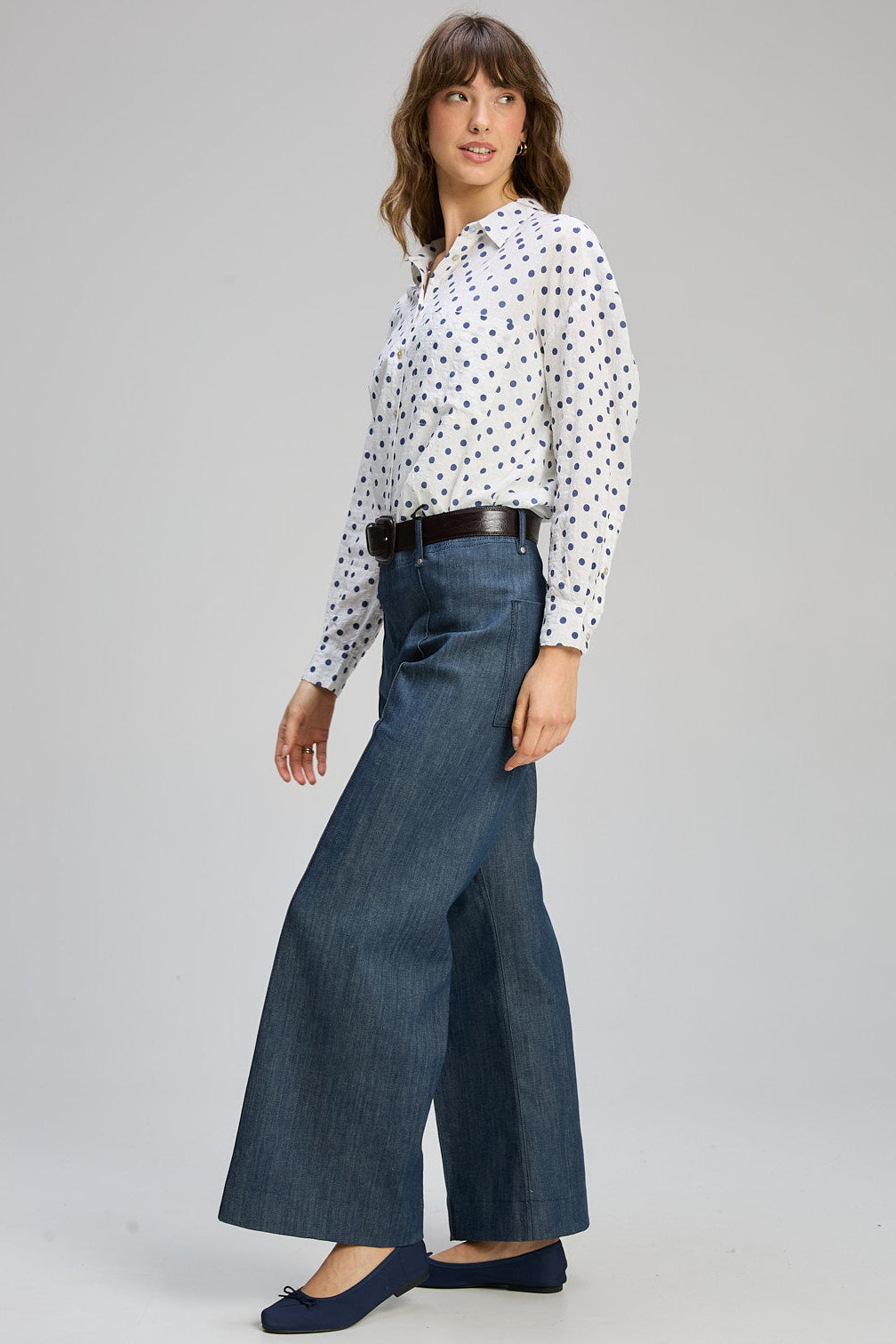 Spotty Shirt Esntl / Sportino Navy