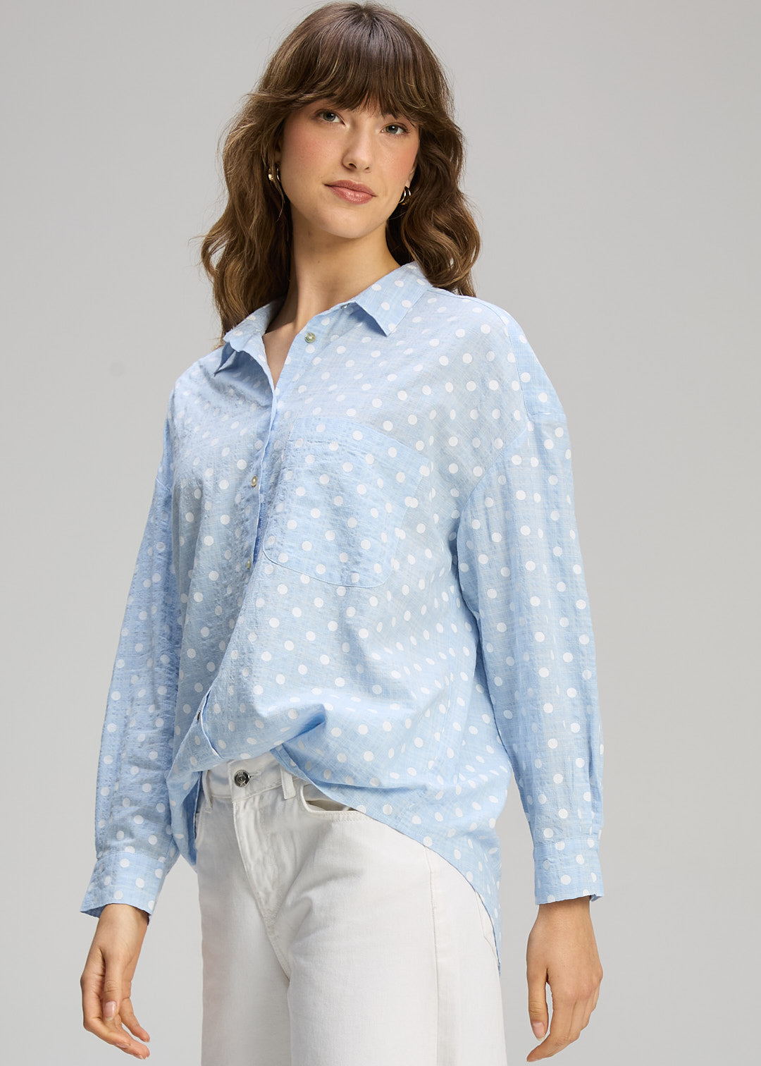 Spotty Shirt Esntl / Sportino White