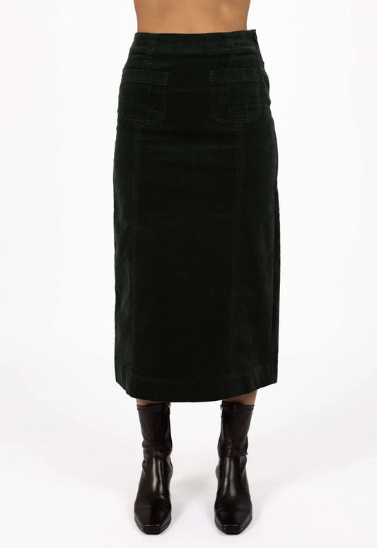 Va Va Velour Skirt / Pine
