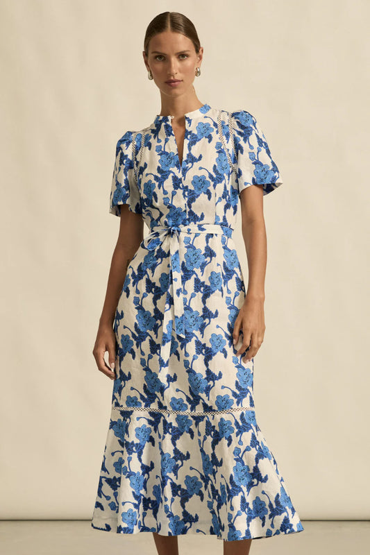 Cable Dress / Azure Bouquet