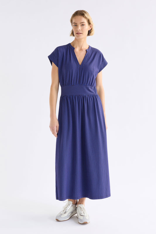 Evve Dress / Chocolate-Cobalt