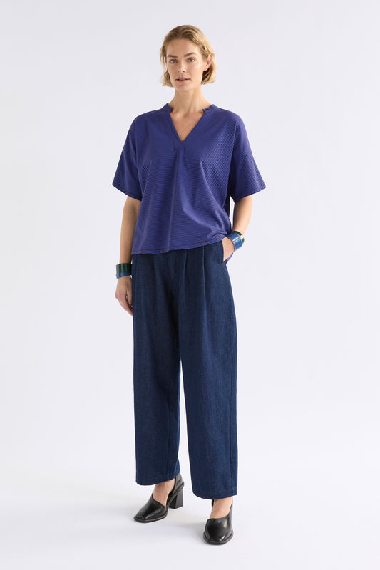 Evve Tee / Chocolate-Cobalt