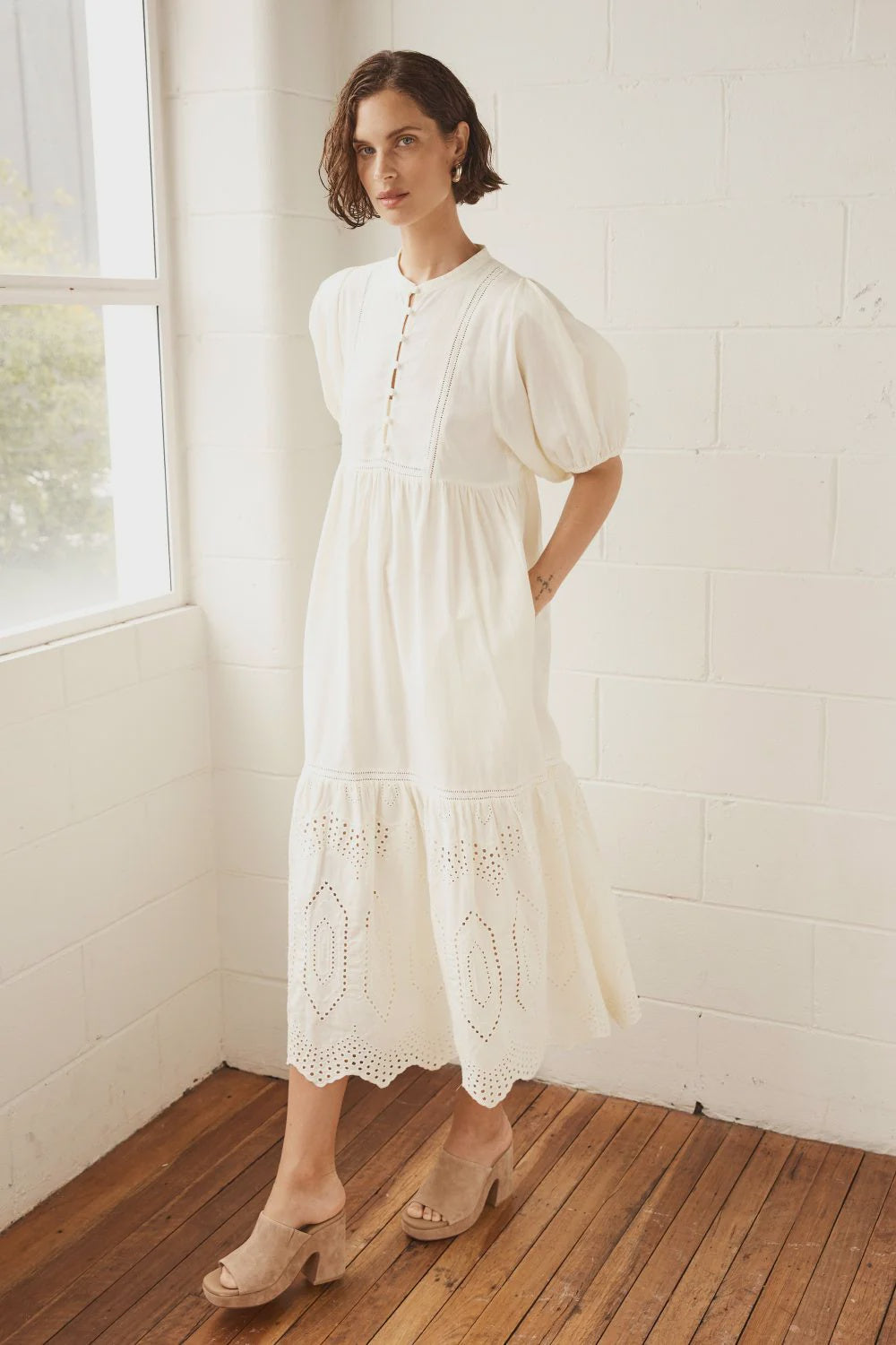 Helm Dress/Cream Broderie