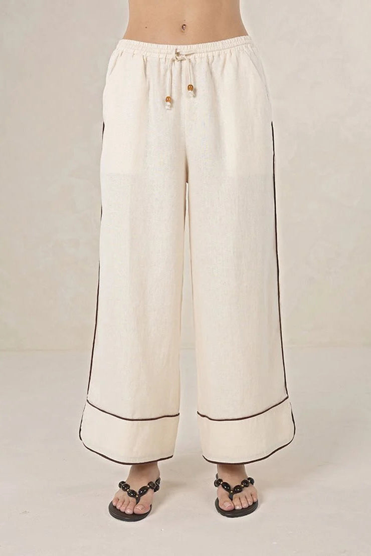 Lugano Pant / Cream-Choc