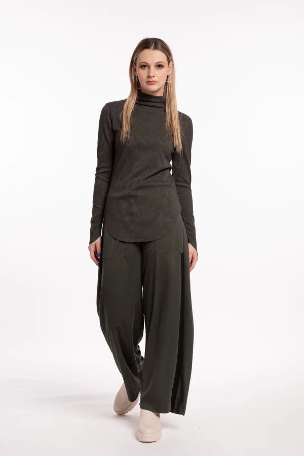 Oil Linear Pants/Blk Print