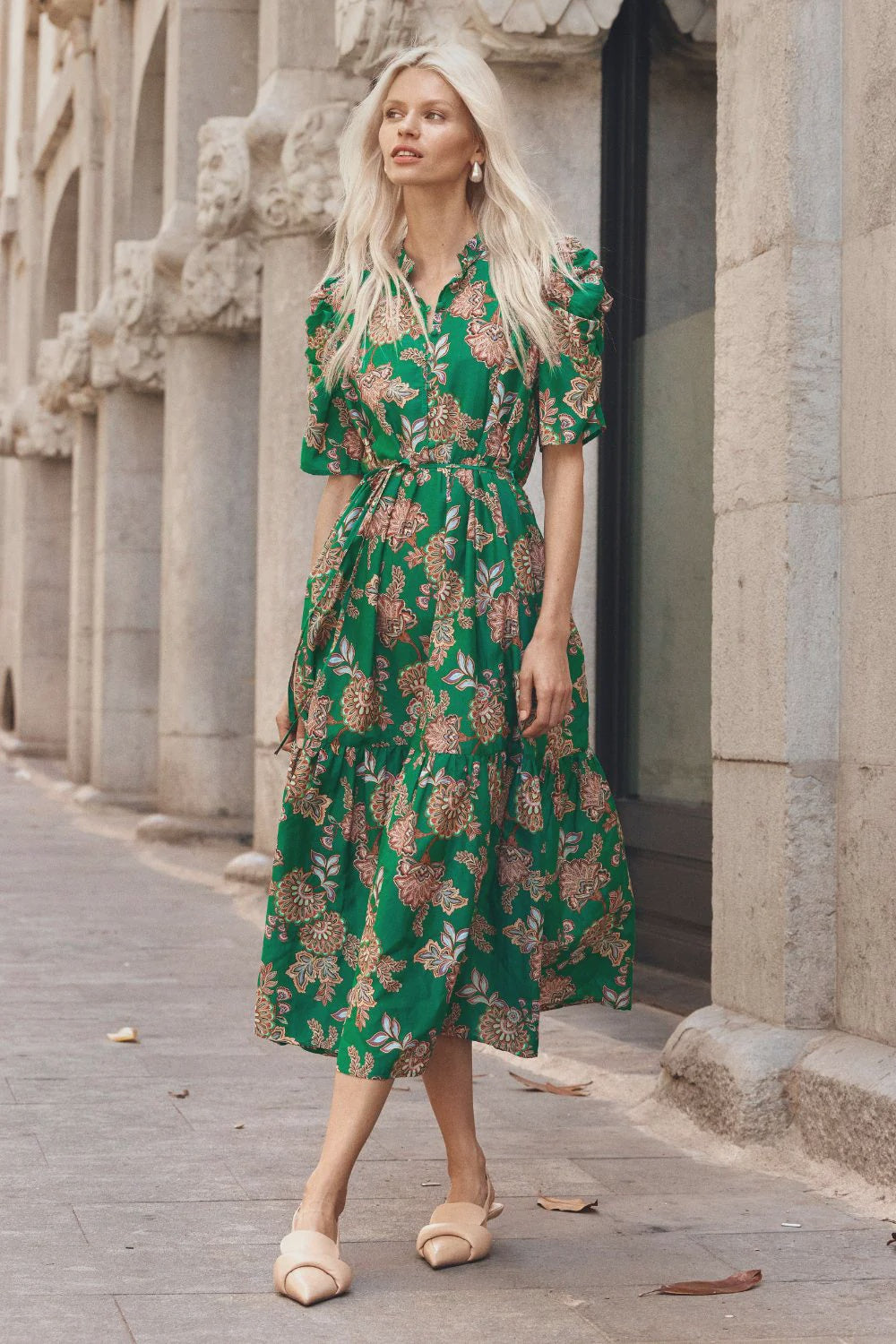 Opus Dress/Kgari palm green