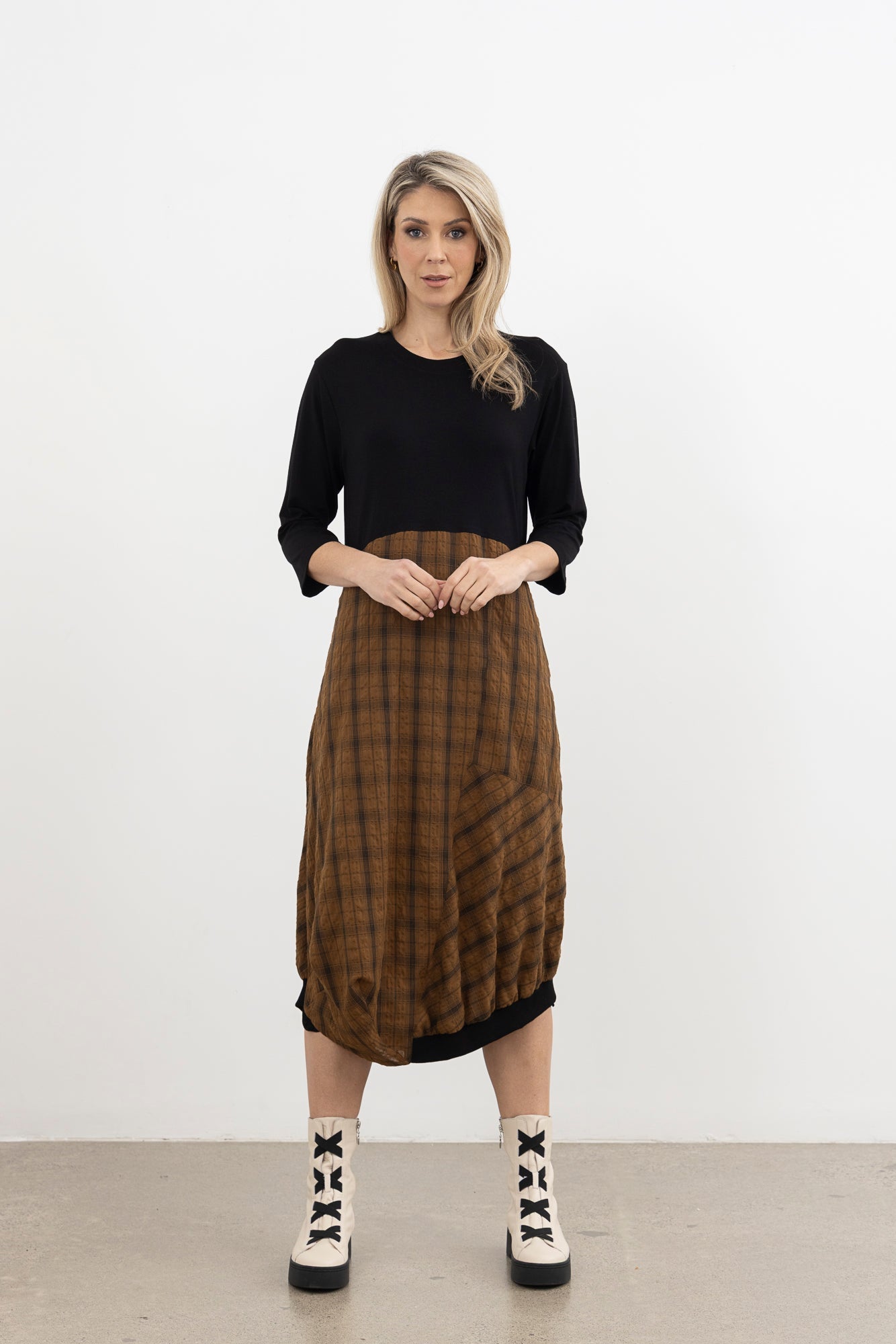 Overcast Lined Dress / Tan