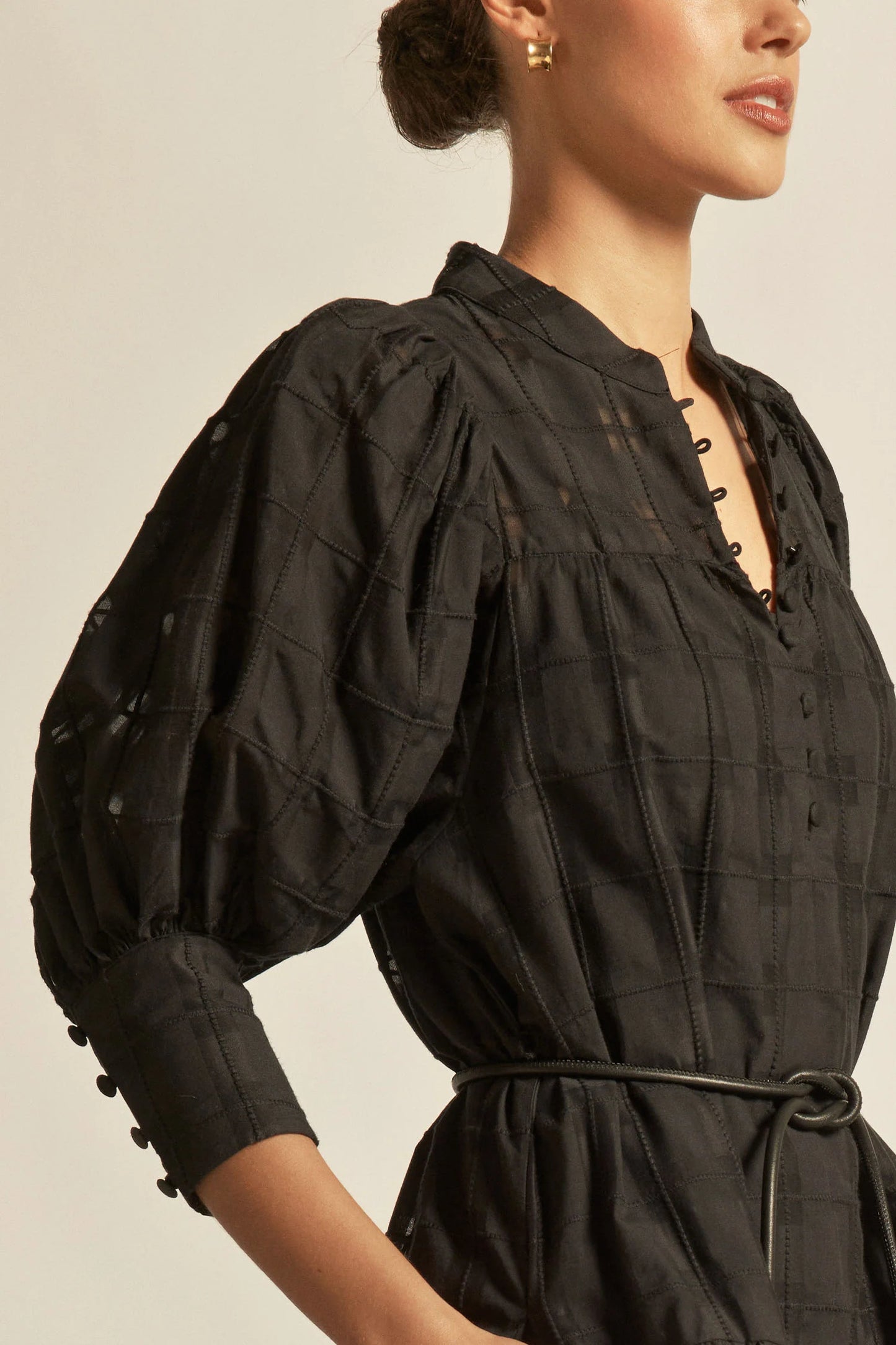 Paloma Dress / Black Check