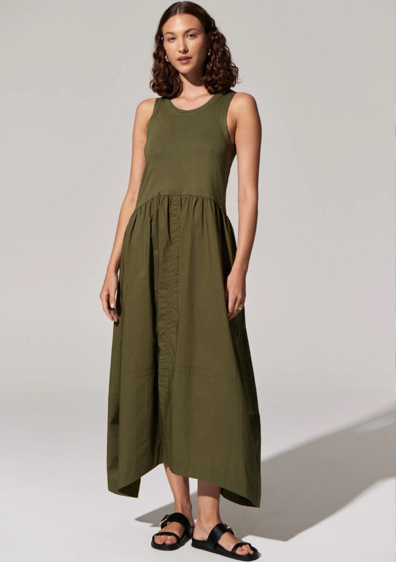 Toya tank dress/Khaki