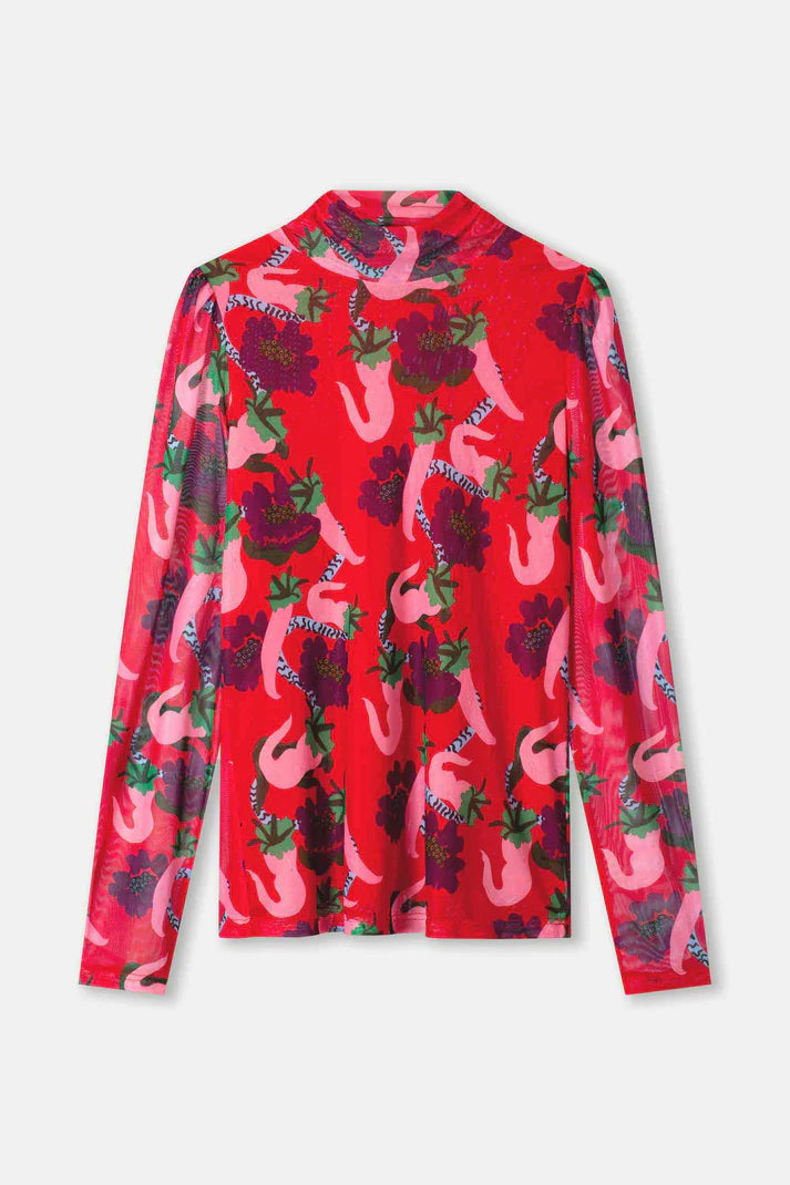 Picnic Delight Turtleneck / Red