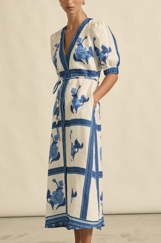 Portrait Dress / Azure Collage