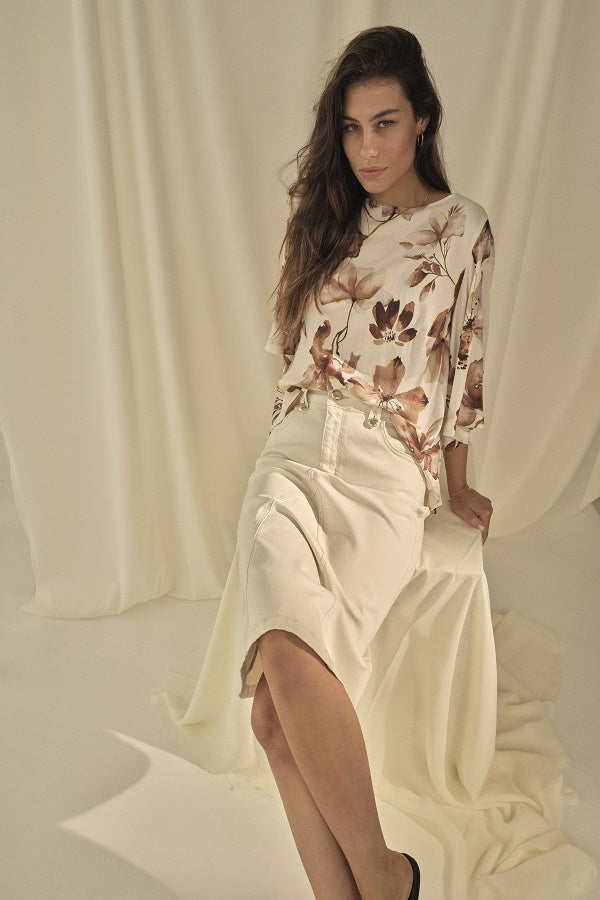 Eve Kyle Skirt /Pearled ivory