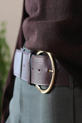 Belladona Wide Leather Belt /Brown