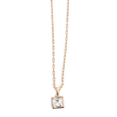Crystal Statement Extention Necklace/Gold